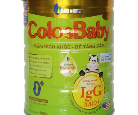 Sữa non ColosBaby Gold VitaDairy bổ sung kháng thể IgG tự nhiên cho trẻ từ 0 - 12 tháng (800g)