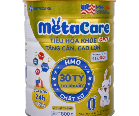 Sữa bột Metacare Opti 0+ 800g cho bé 0-12 tháng (Vàng)